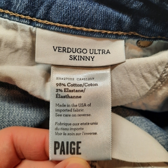 PAIGE Verdugo Ultra Skinny Destructed Decker 31 - Picture 13 of 15